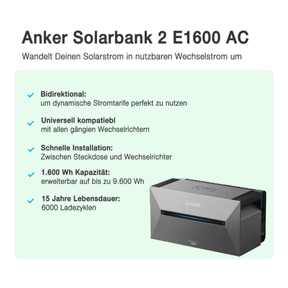 Solix Solarbank 2 AC Balkonkraftwerk 1350 W