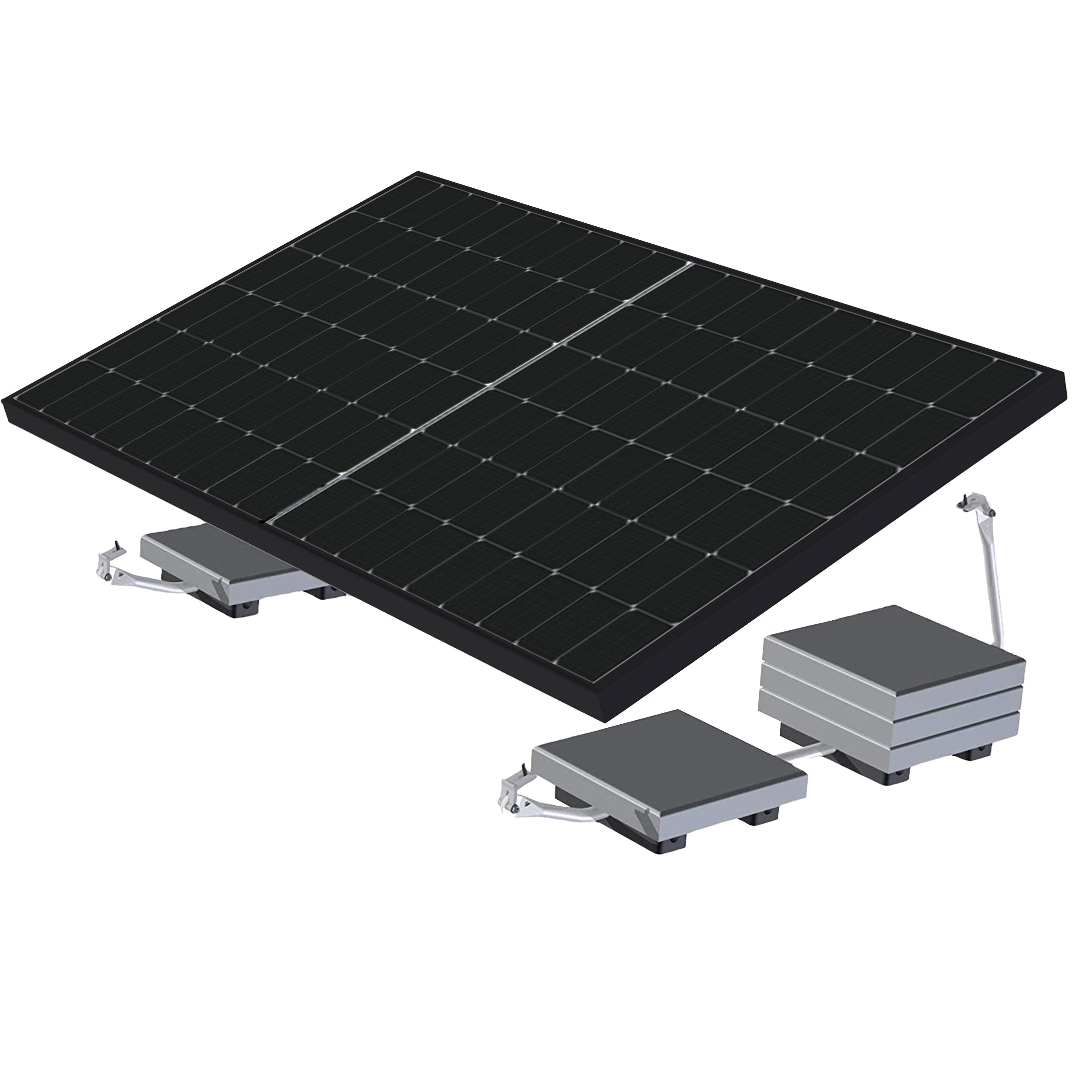 Flachdach Aufständerung mit 20° Neigung für 1 Solar-Modul